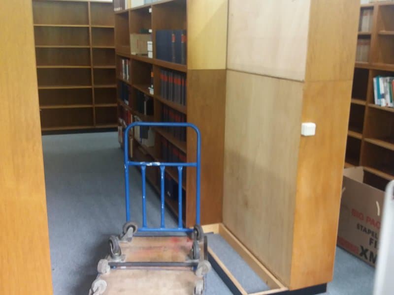 Umbaumaßnahmen der Bibliothek in vollem Gange