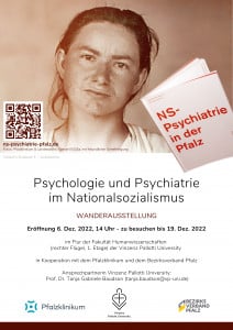 Plakat zur Ausstellung "Psychologie und Psychiatrie im Nationalsozialismus"