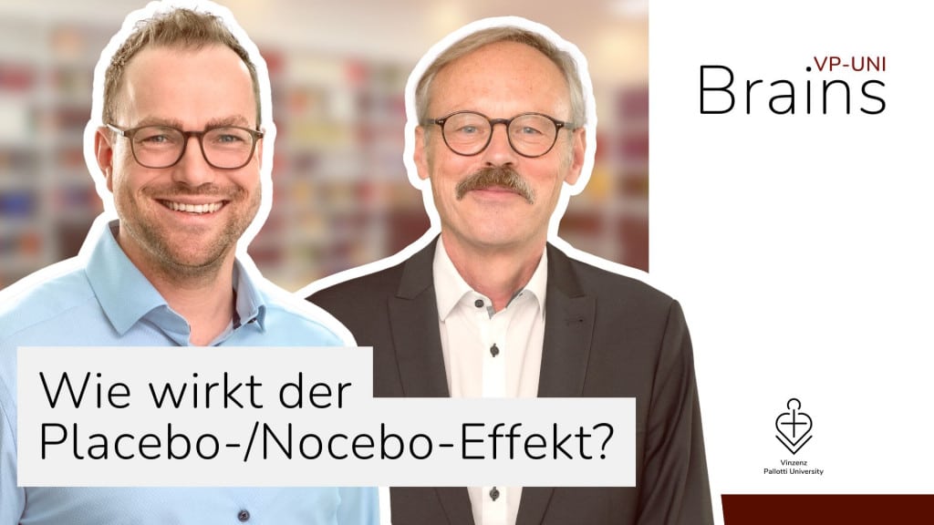 Was ist der Placebo-Effekt? Und wie unterscheidet er sich vom Nocebo-Effekt? Wie wirken die beiden? Und wie kann man Placebo-Effekt klinisch nutzbar machen? In einem Gespräch mit Prof. Dr. habil. Peter J. Weber (Vizepräsident der VP-Uni) gibt Prof. Dr. Stefan Salzmann (Professur für Klinische Psychologie und Psychotherapie) Einblicke in die Mechanismen, die dazu beitragen, dass eine medizinische oder psychotherapeutische Behandlung eben nicht nur durch den pharmakologischen Bestandteil eines Medikaments wirkt.